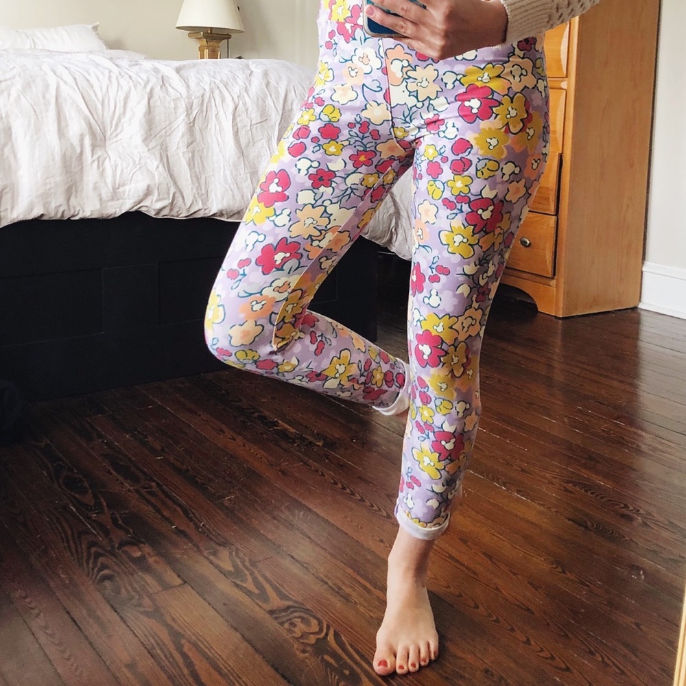 Disney LuLaRoe Mickey Mouse Floral Legging OS